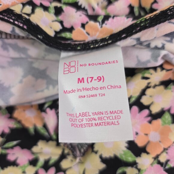 No Boundaries Adjustable Spaghetti Strap Floral Print Dress  - Size Medium NWT - Picture 2 of 15